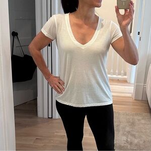 White V-Neck T-shirt